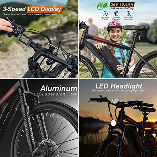 TotGuard Electric Bike, Bike for Adults, 26" Ebike 350W Adult Bicycles