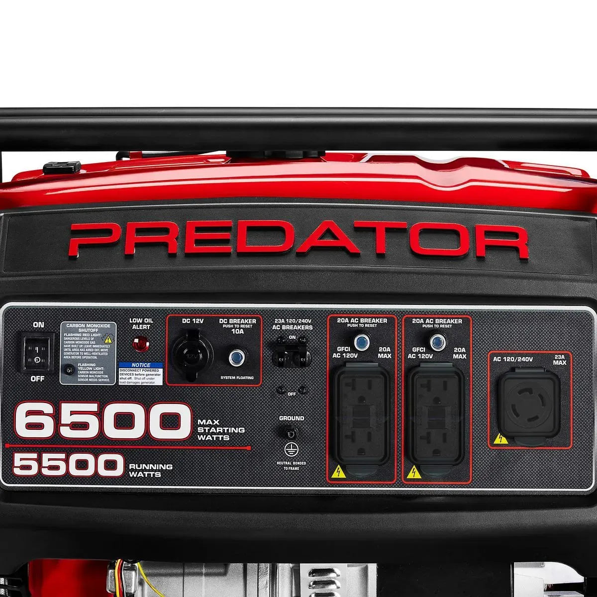 Predator 6500 Watt Gas-Powered Portable Generator With Co Secure Technology