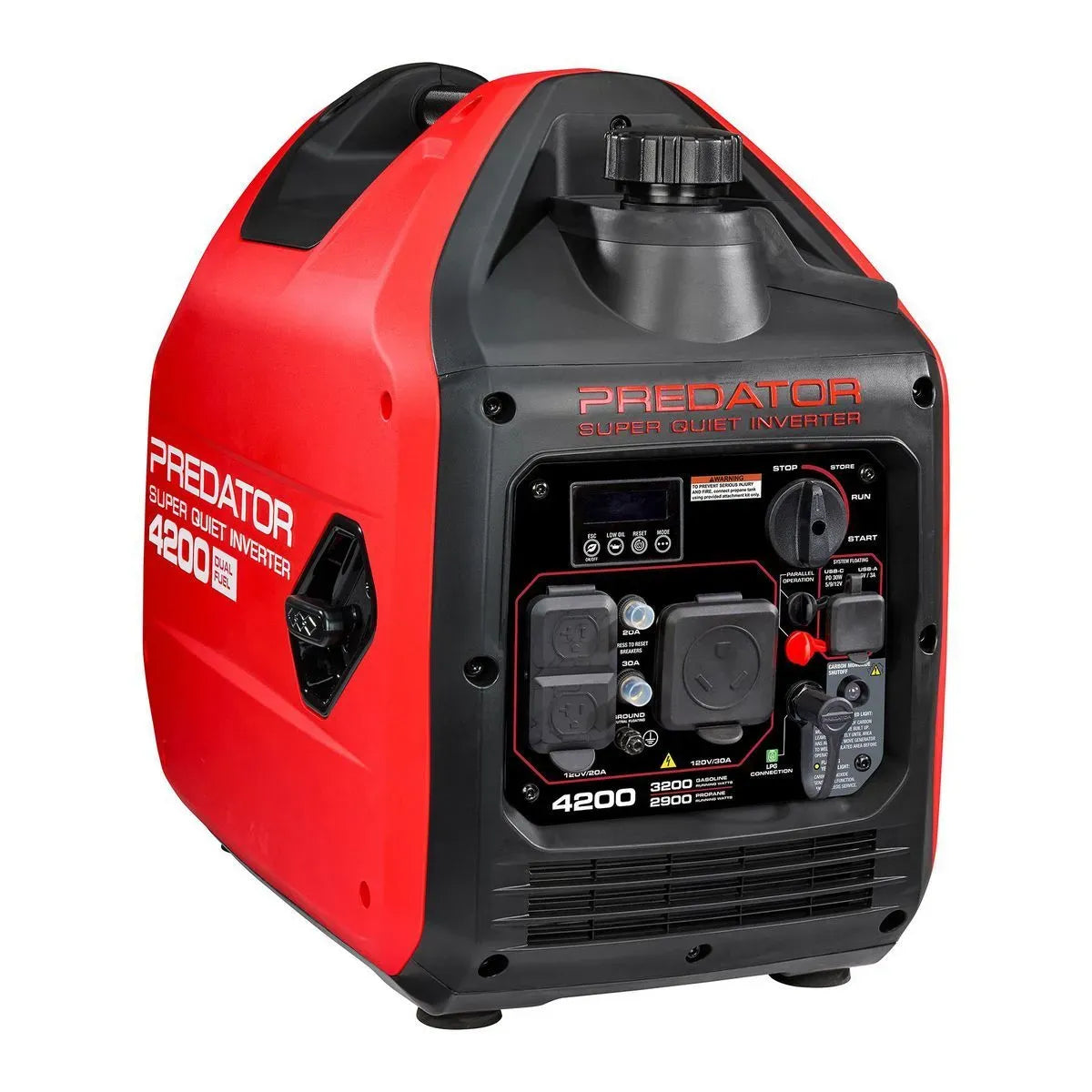 Predator 4200 Watt Dual-Fuel Super Quiet Inverter Generator With Co Secure Technology