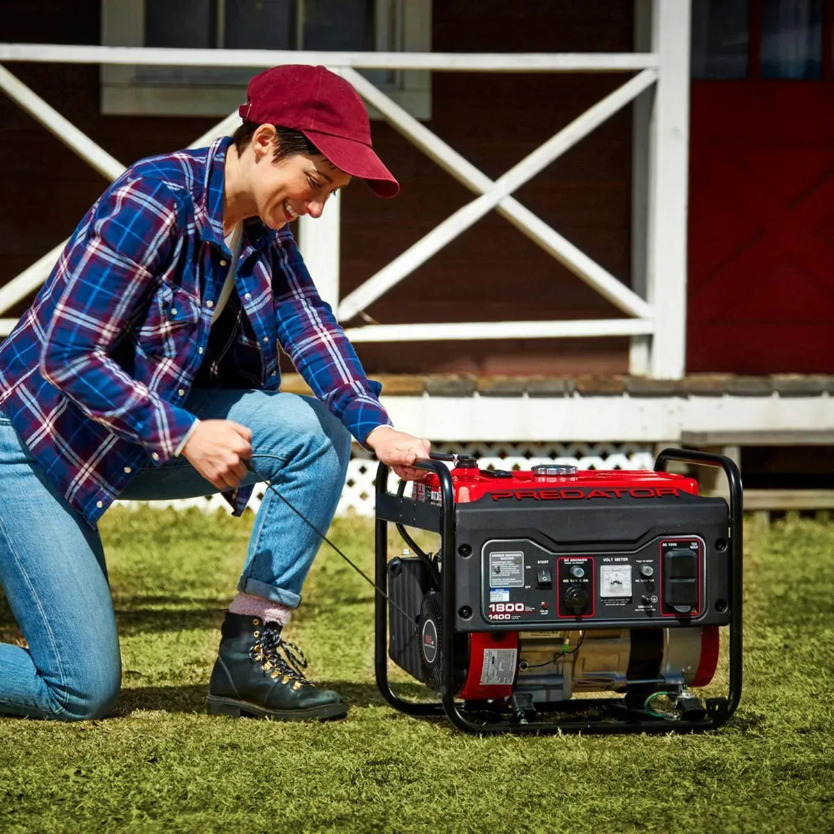 Predator 1800 Watt Gas-Powered Portable Generator With Co Secure Technology