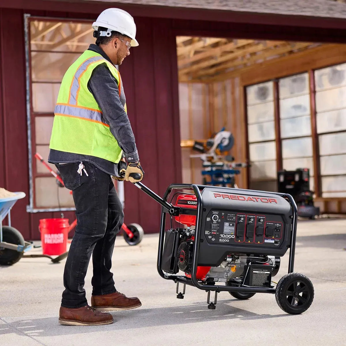 Predator 10,000 Watt Gas-Powered Portable Generator With Remote Start And Co Secure Technology