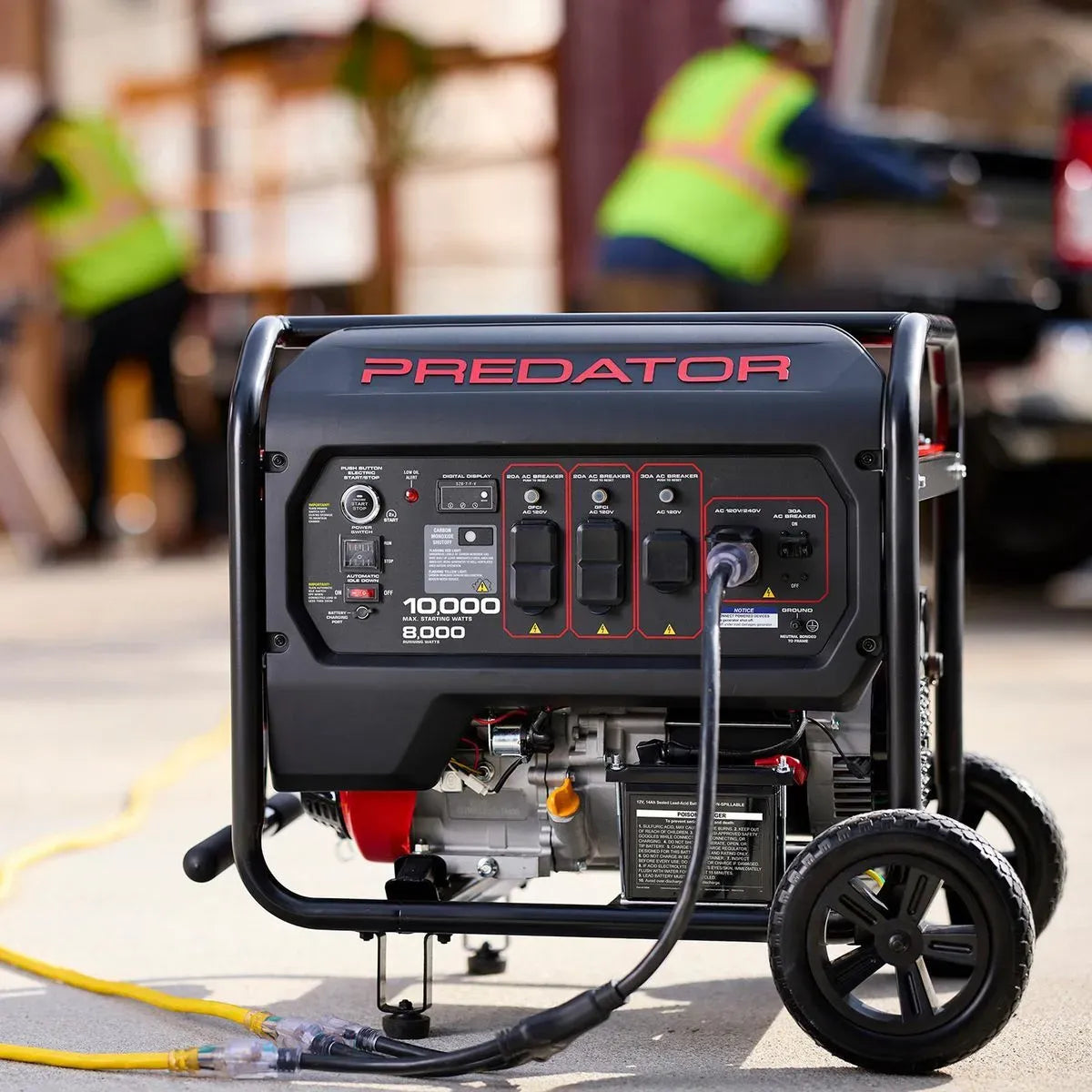 Predator 10,000 Watt Gas-Powered Portable Generator With Remote Start And Co Secure Technology