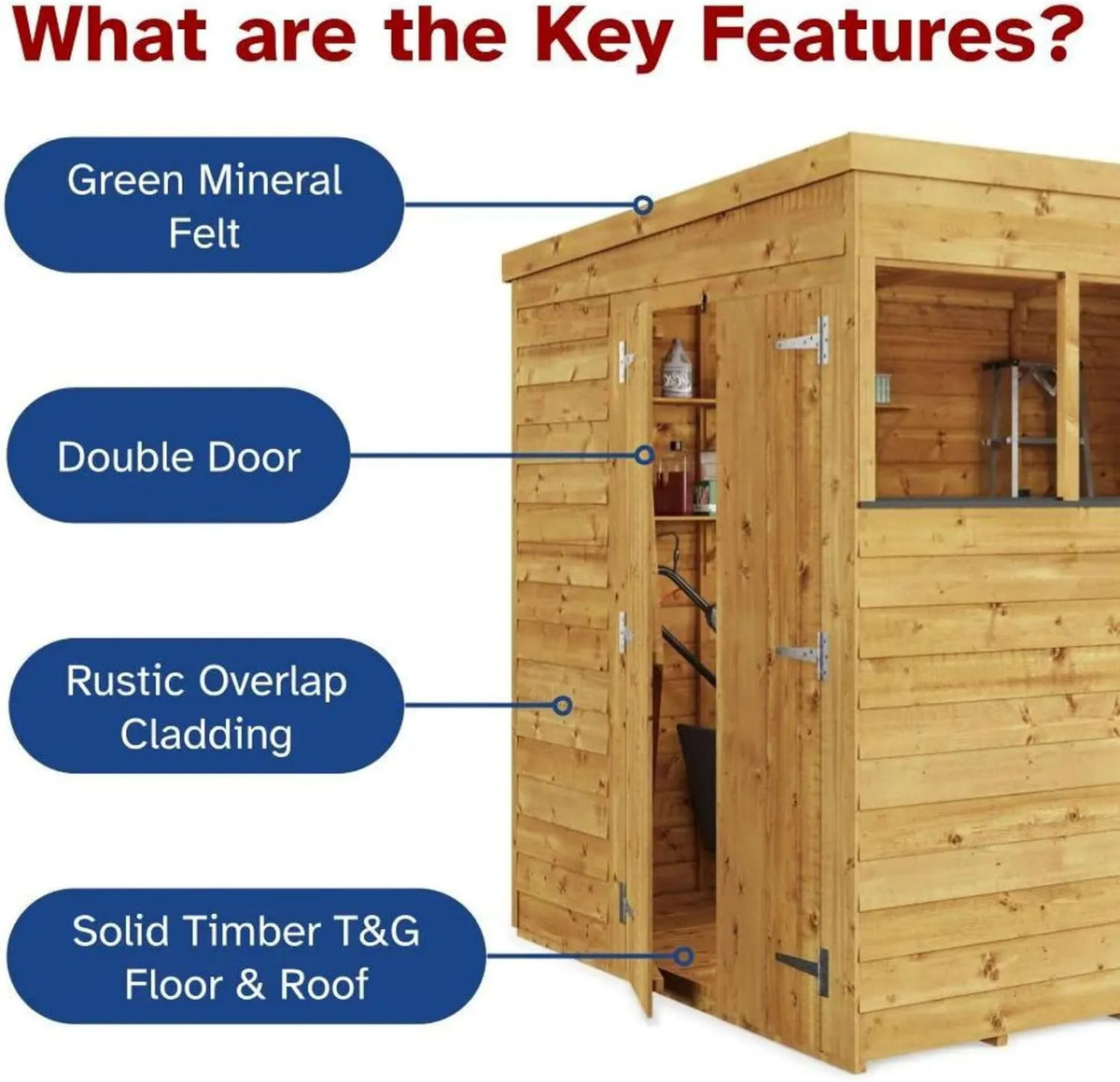 BillyOh Switch Tongue and Groove Pent Shed