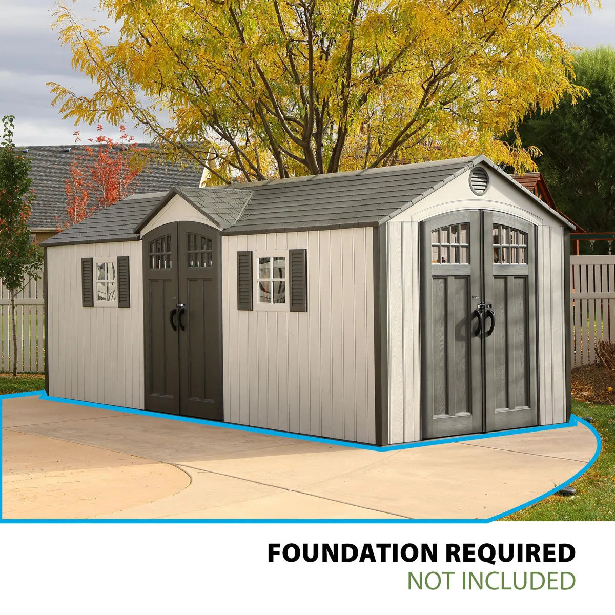 Lifetime 20 x 8 Outdoor Storage Shed