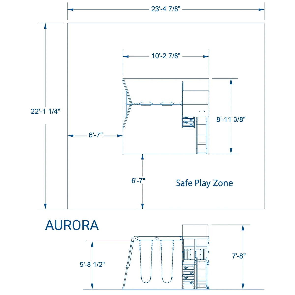 Backyard Discovery Aurora Wooden Cedar Swing Set