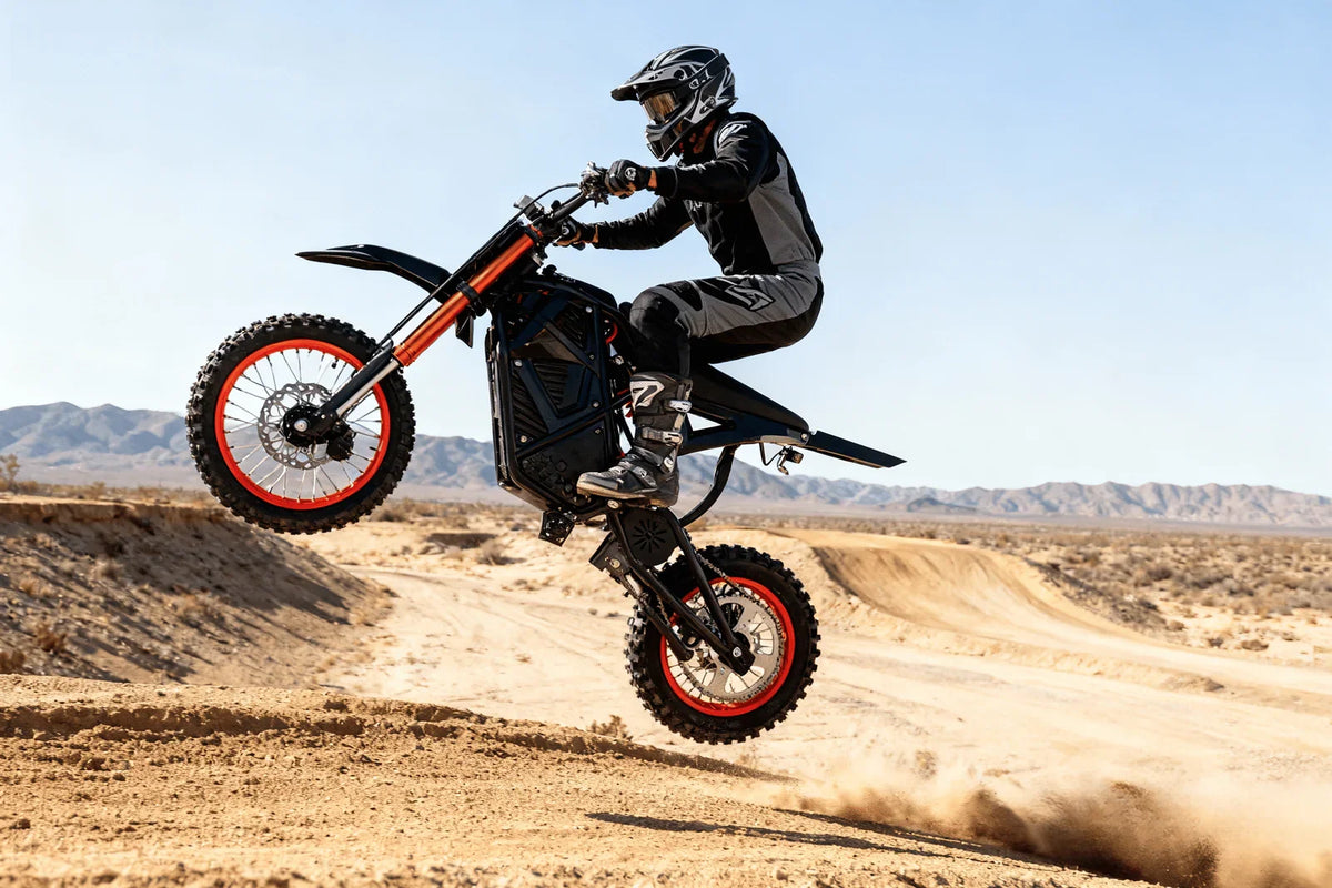 Eskute Nova Mini Electric Dirt Bike for Teens and Adults, 3500W Peak Mid-Drive Motor, 38 mph Top Speed, 48V 23Ah Battery with 60 Mile Range