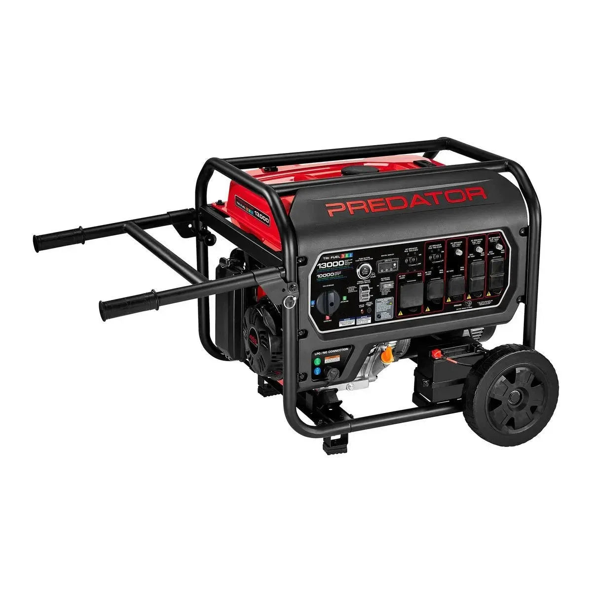 Predator 13,000 Watt Tri-Fuel Portable Generator With Remote Start And Co Secure Technology