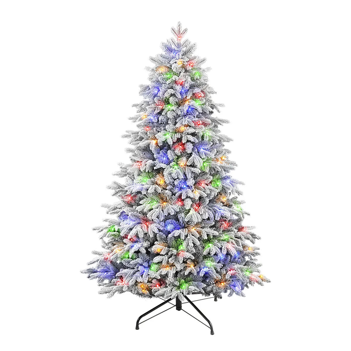 Snow Flocked PE Cedar Artificial Christmas Tree – Size 7.5 H’