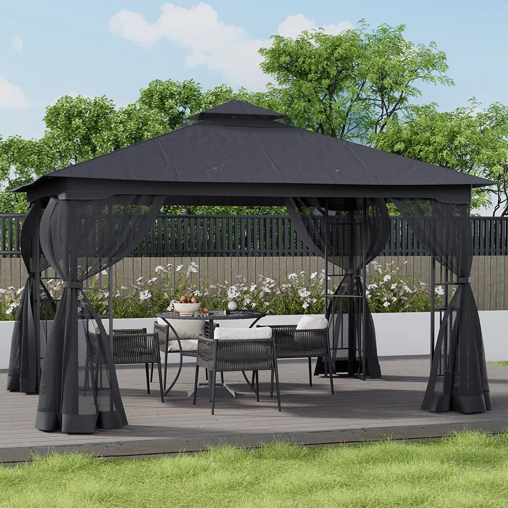 Carmelindo 2.8m x 3.9m x 2.9m Metal Pergola