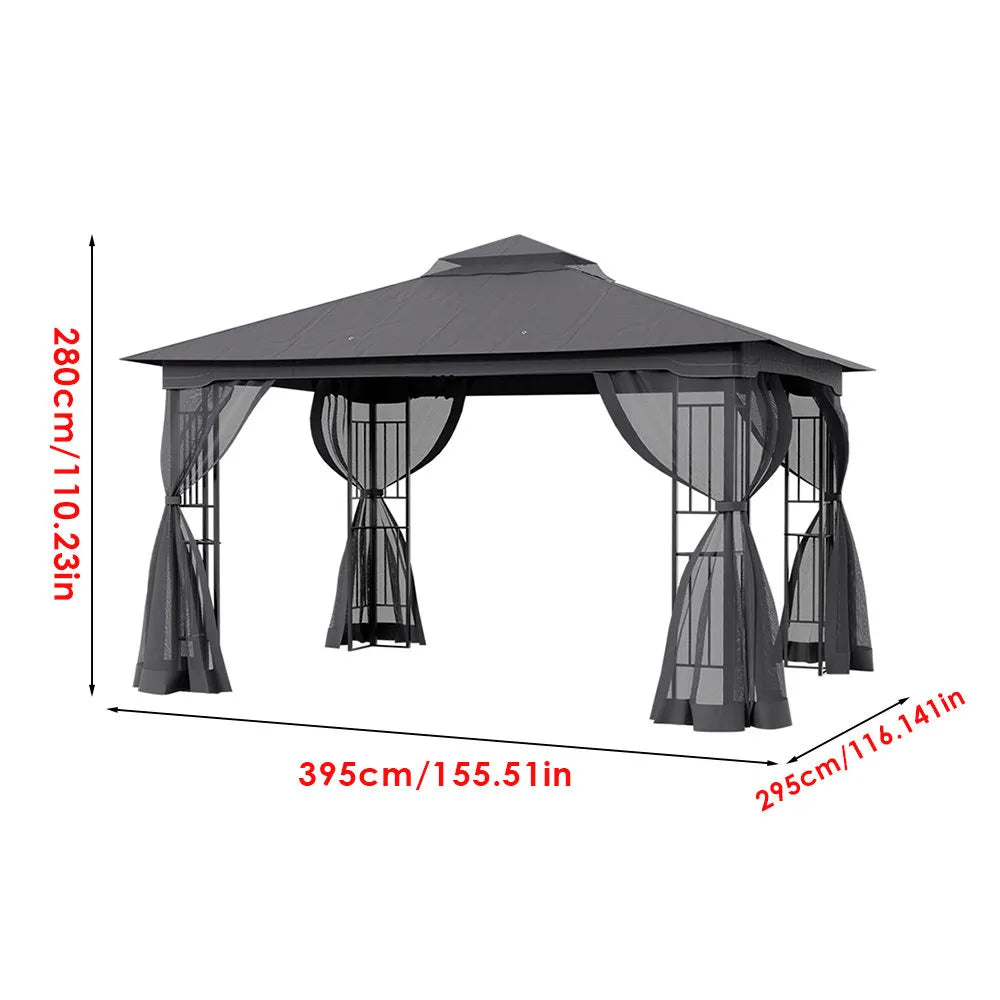 Carmelindo 2.8m x 3.9m x 2.9m Metal Pergola