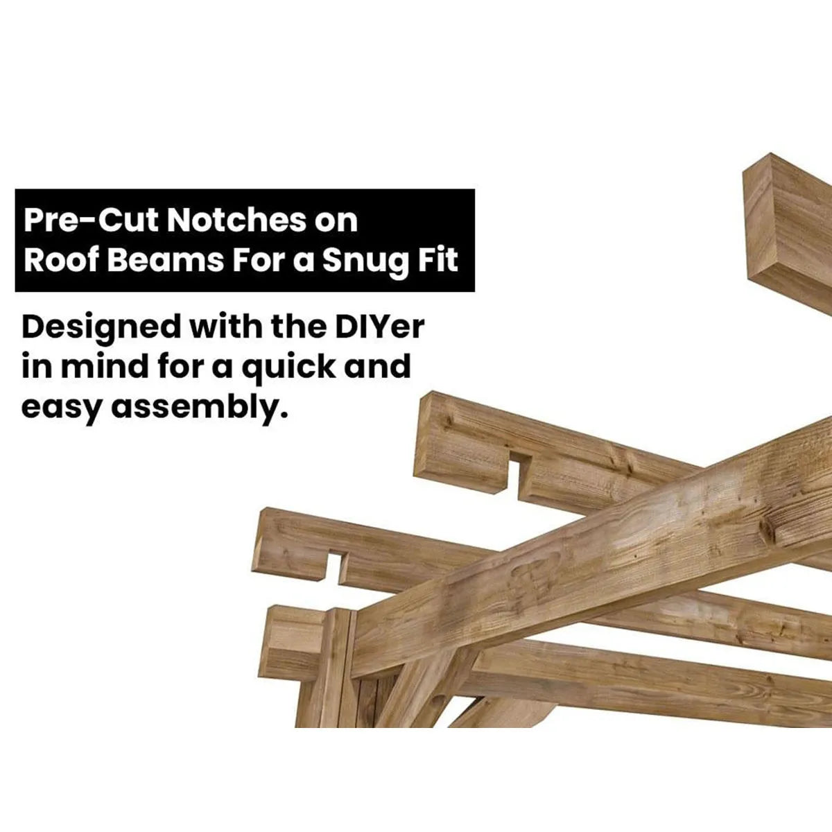 Dunster House Wooden Lean To Pergola Kit