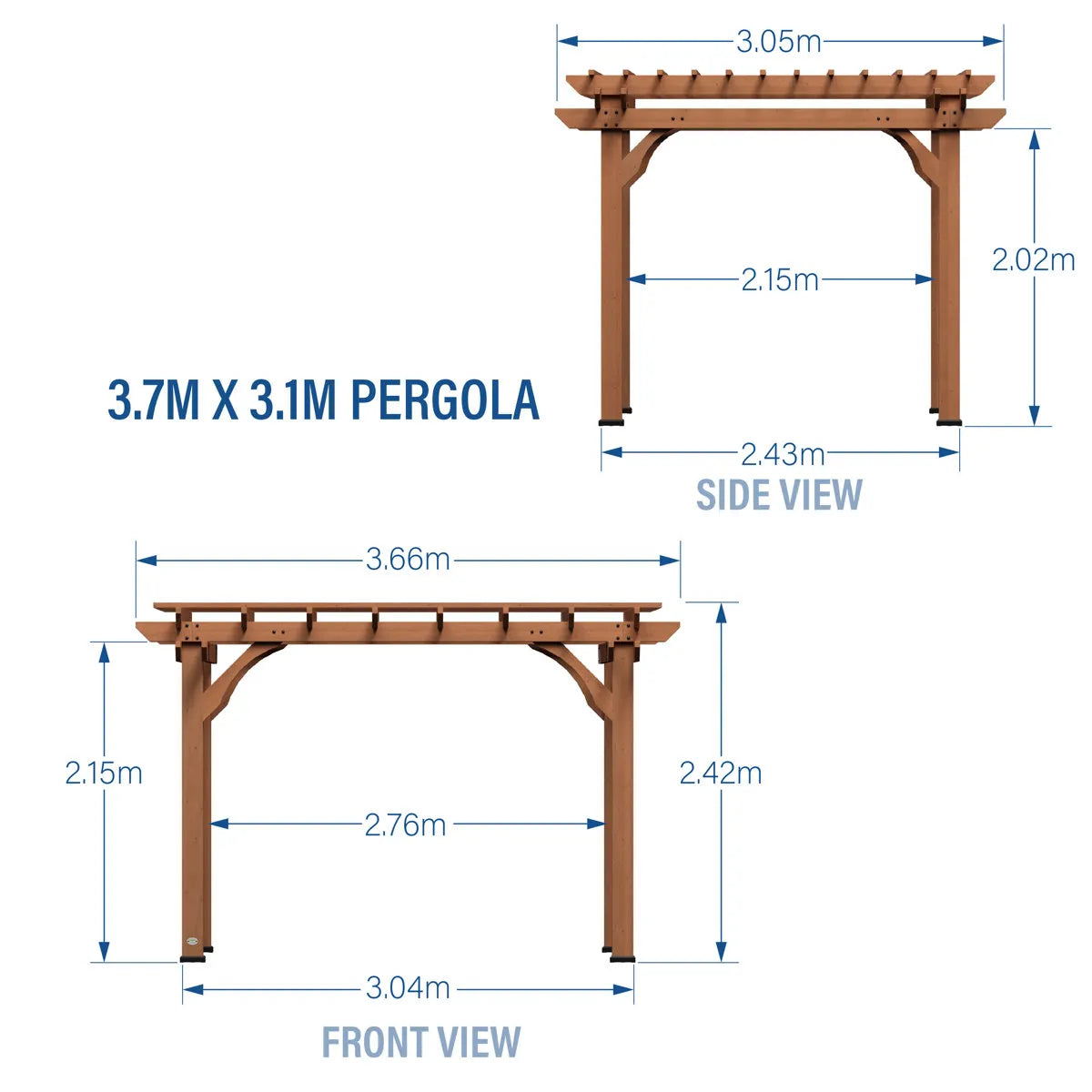 Backyard Discovery 100% Cedar Wood Garden Pergola