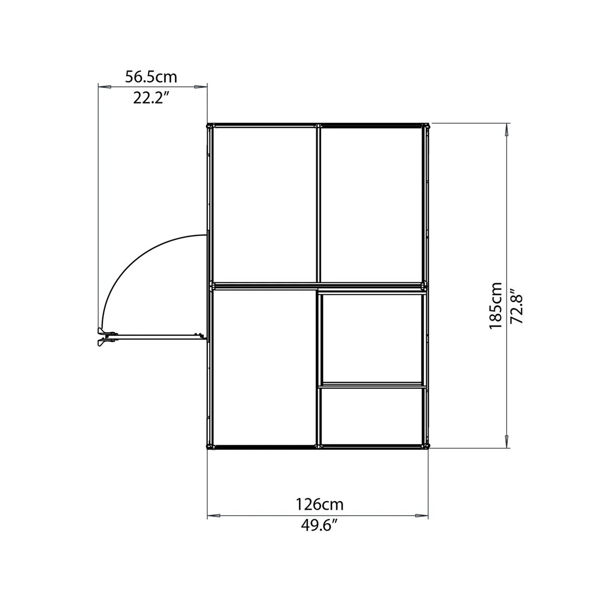 Hybrid 6 Ft W x 4 Ft D Greenhouse