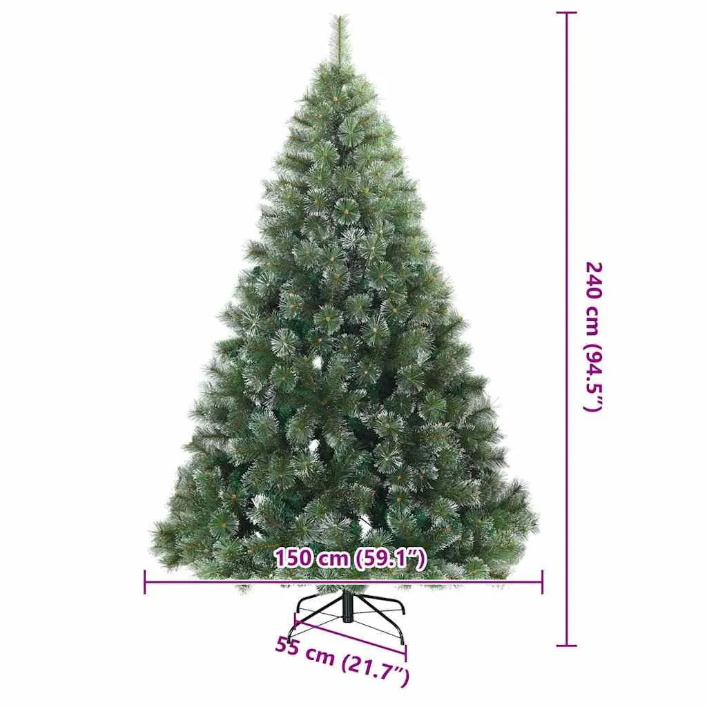 Artificial Christmas Tree with 300 LEDs Green PE, Size 7.87 ft