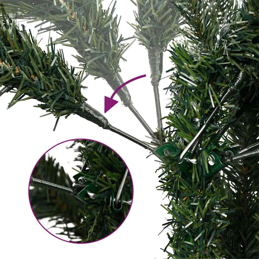 Artificial Christmas Tree with 300 LEDs Green PE, Size 7.87 ft