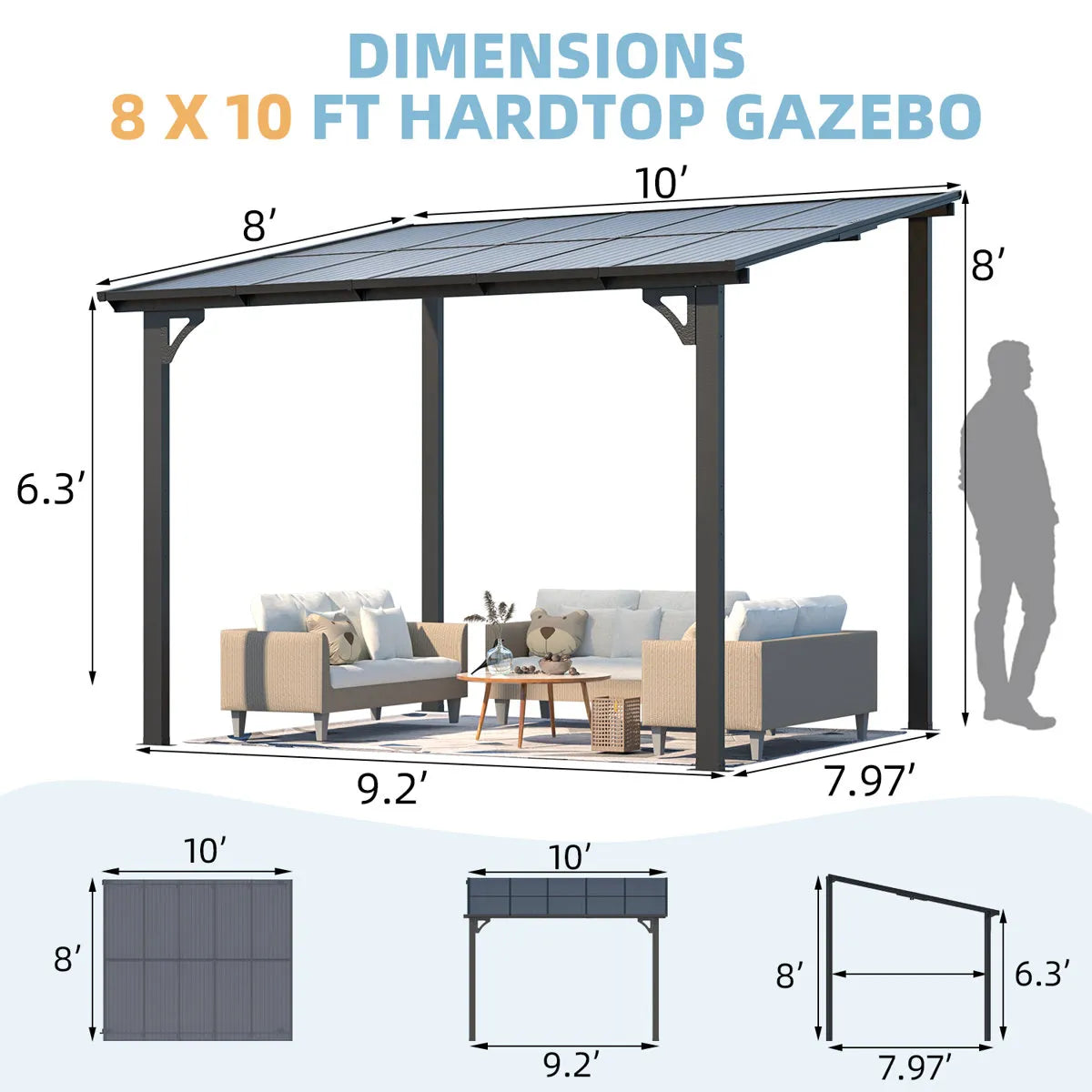 Mandalc Pergola with Canopy