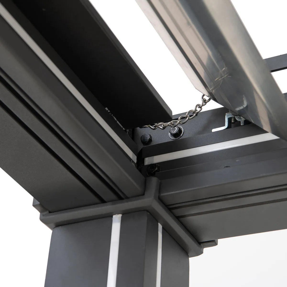 Sunjoy 3m x 3m or 3m x 4m Electric Louvered Pergola with Solar LED Lights