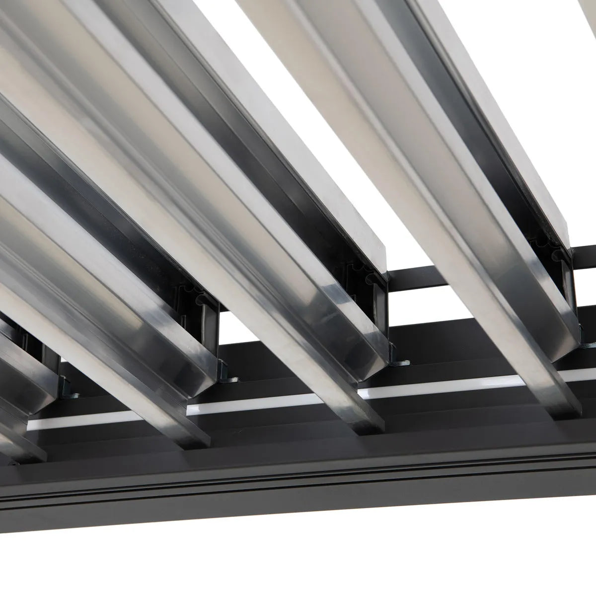 Sunjoy 3m x 3m or 3m x 4m Electric Louvered Pergola with Solar LED Lights