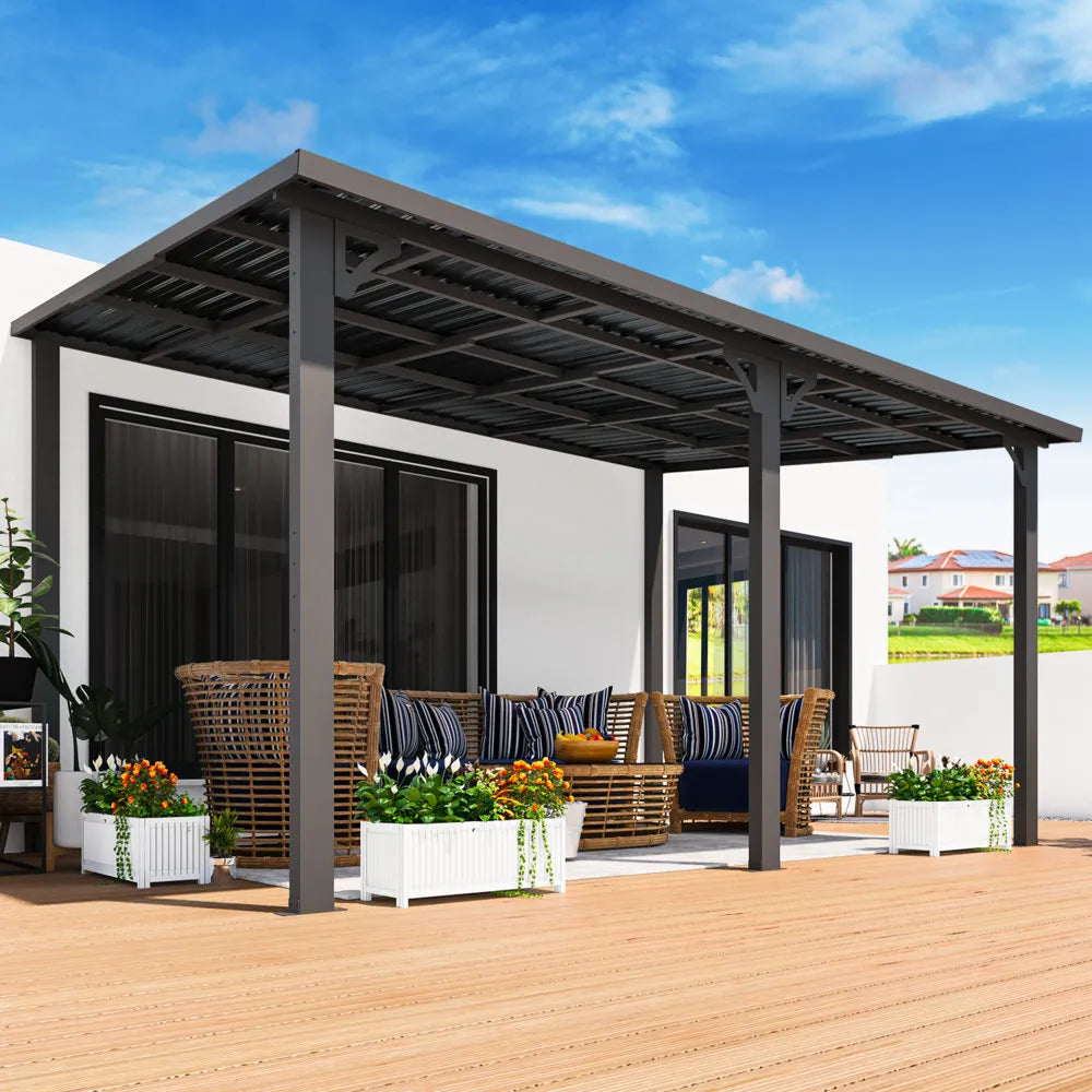 Hardtop Gazebo With Galvanized Steel Sloping Roof