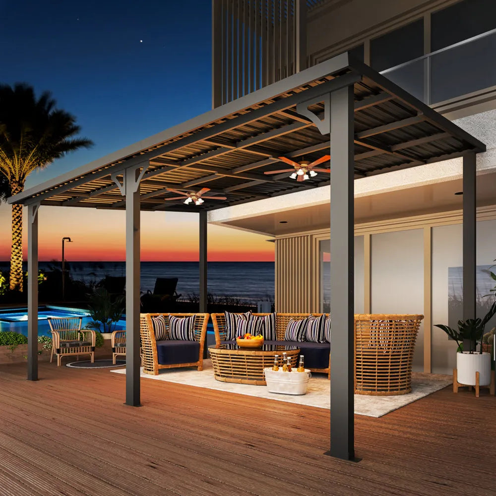 Hardtop Gazebo With Galvanized Steel Sloping Roof