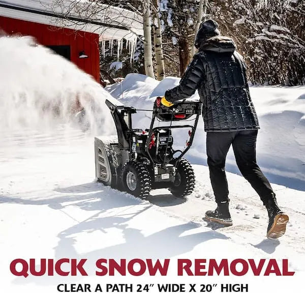 24 in. 208cc Self-Propelled 2-Stage Gas Snow Blower with Electric Start