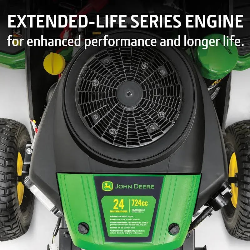 John Deere E170 25-Hp V-Twin Side By Side Hydrostatic 48-In Riding Lawn Mower With Mulching Capability