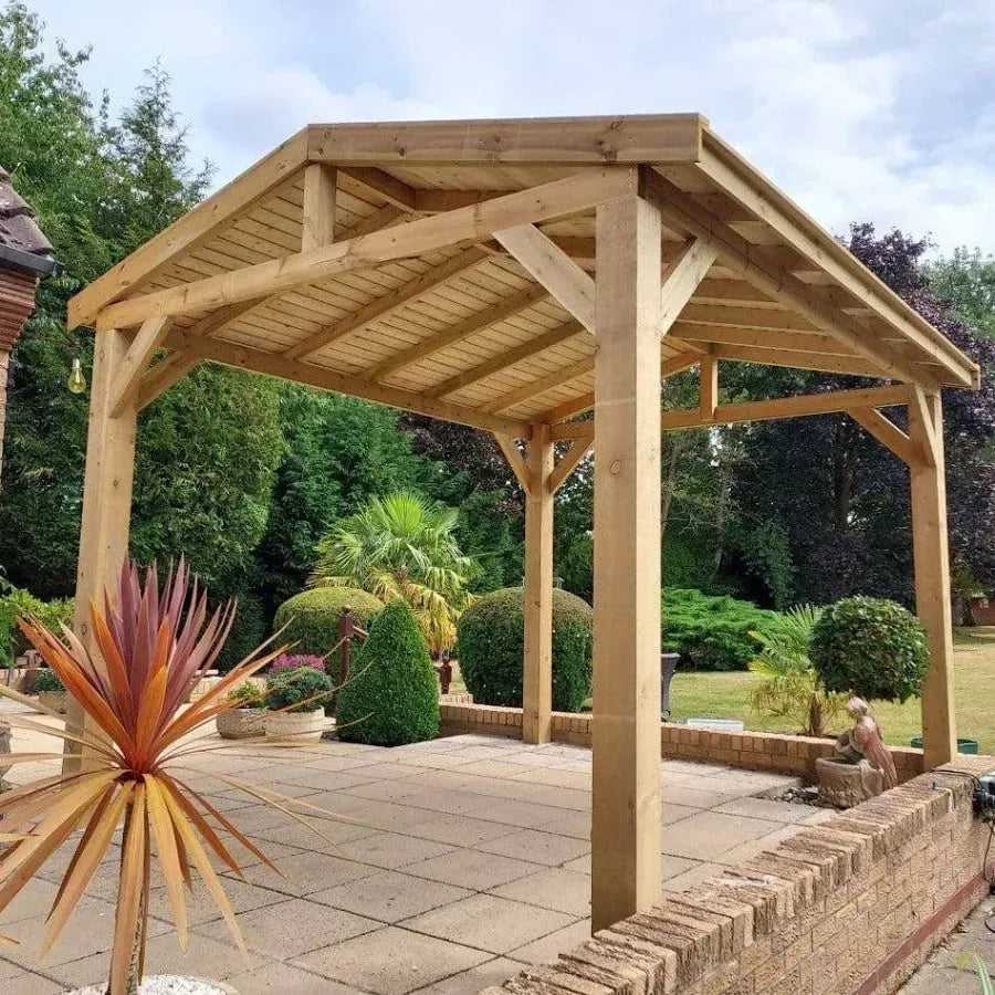 Heavy Duty Timber Gazebo DIY Kit | Tanalised feather edge timber