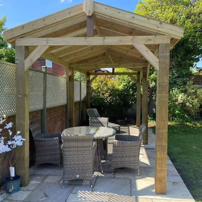 Heavy Duty Timber Gazebo DIY Kit | Tanalised feather edge timber