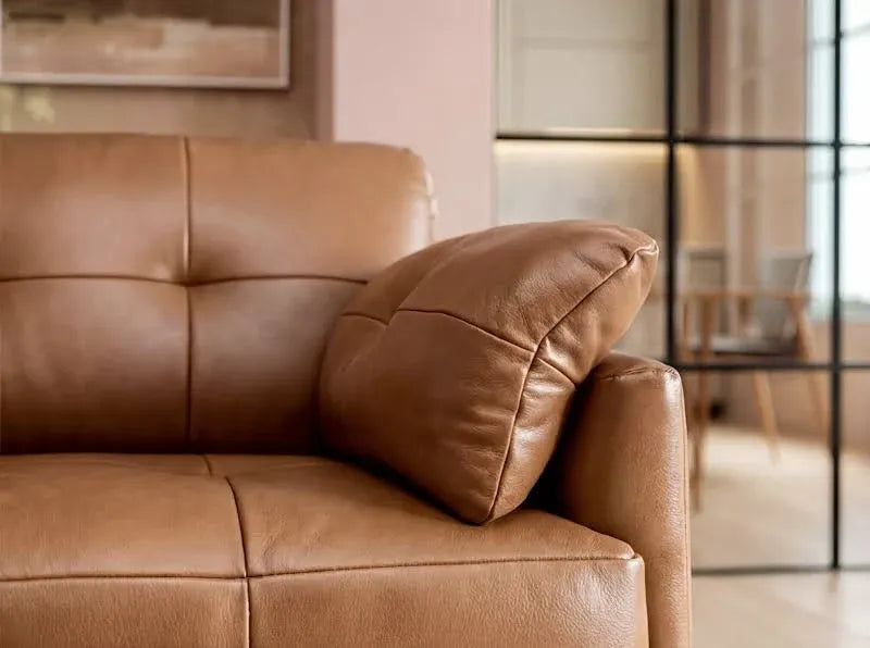 Sofology Orange Seater Sofa in Relaxed Chenille Burnt Sienna