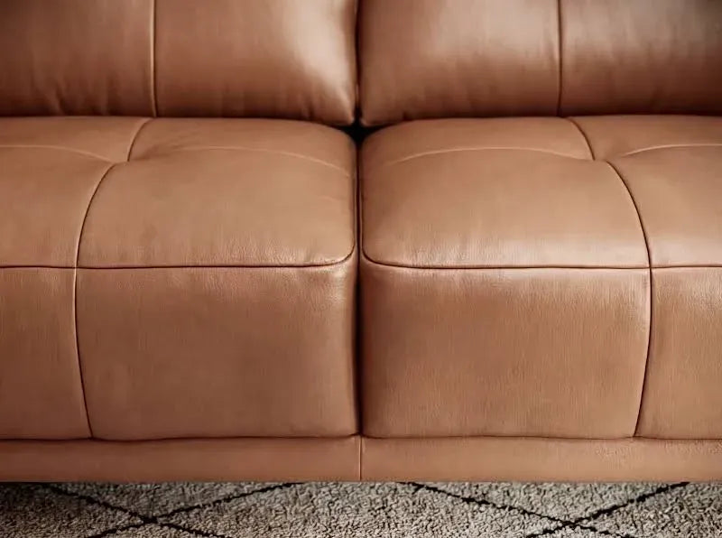 Sofology Orange Seater Sofa in Relaxed Chenille Burnt Sienna