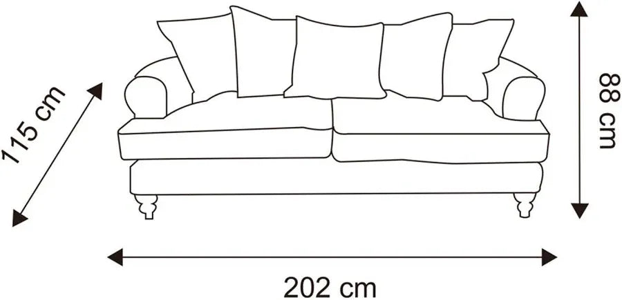 Biba Freddy 2.5 Seater Sofa