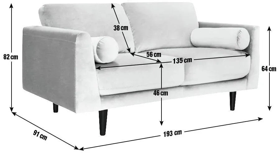 Habitat Jacob Velvet 3 Seater Sofa