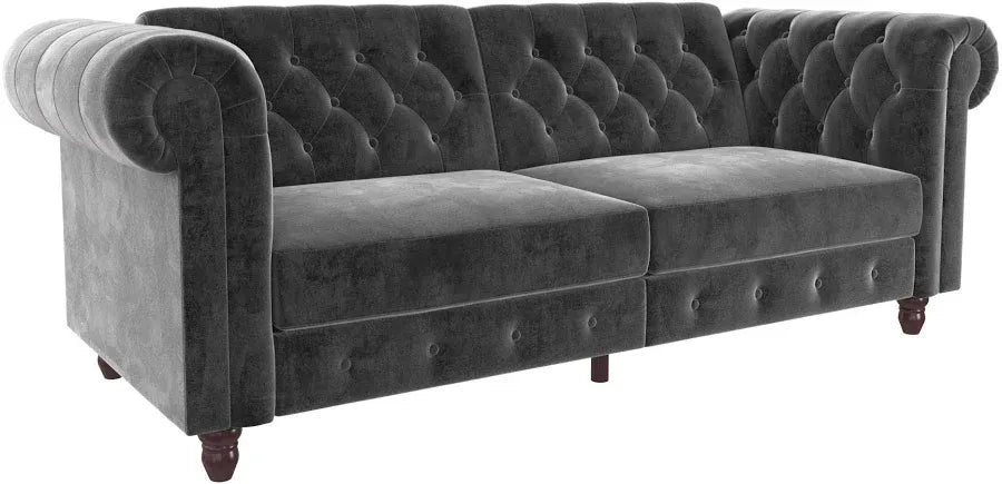 Dorel Felix Chesterfield Sofa Bed Velvet