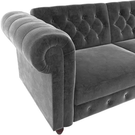 Dorel Felix Chesterfield Sofa Bed Velvet