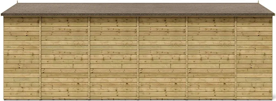 Pressure Treated Heavy Duty Garden Workshop Shed Tongue and Groove Windowless Double Doors