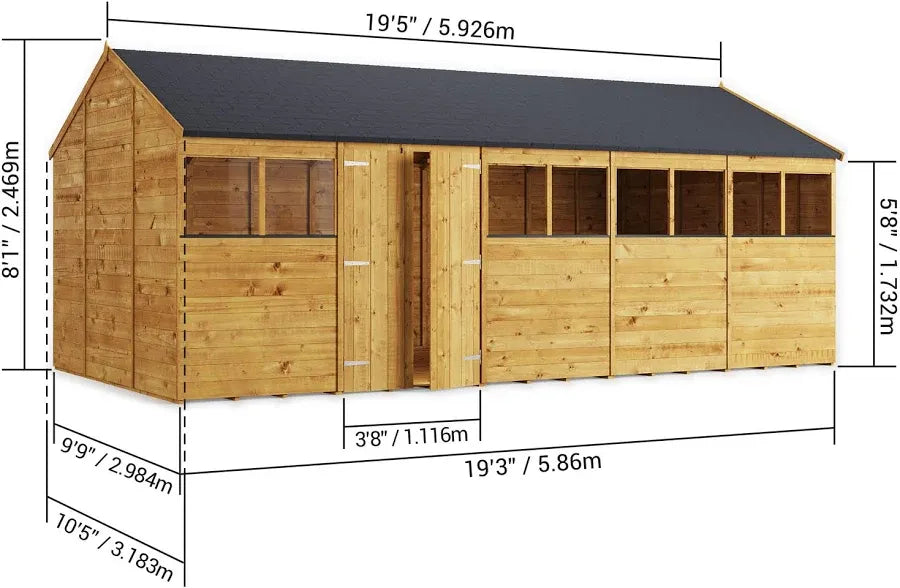 BillyOh Expert Reverse Shed Garden Workshop