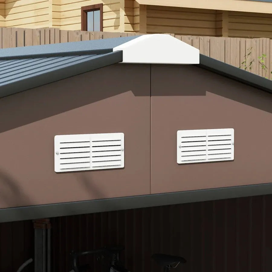 Outsunny 11′ x 13′ Storage Shed Garden Tool House w/ Vents Doors