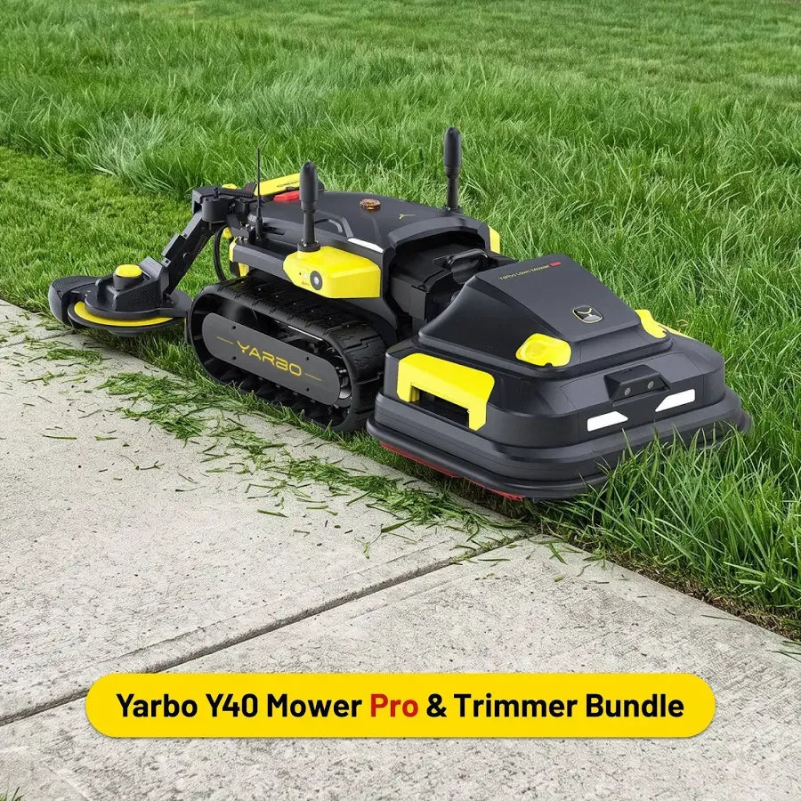 Yarbo Y40 Mower Pro & Trimmer Bundle High-Power Robotic Mowing and Edging for Complex Lawns