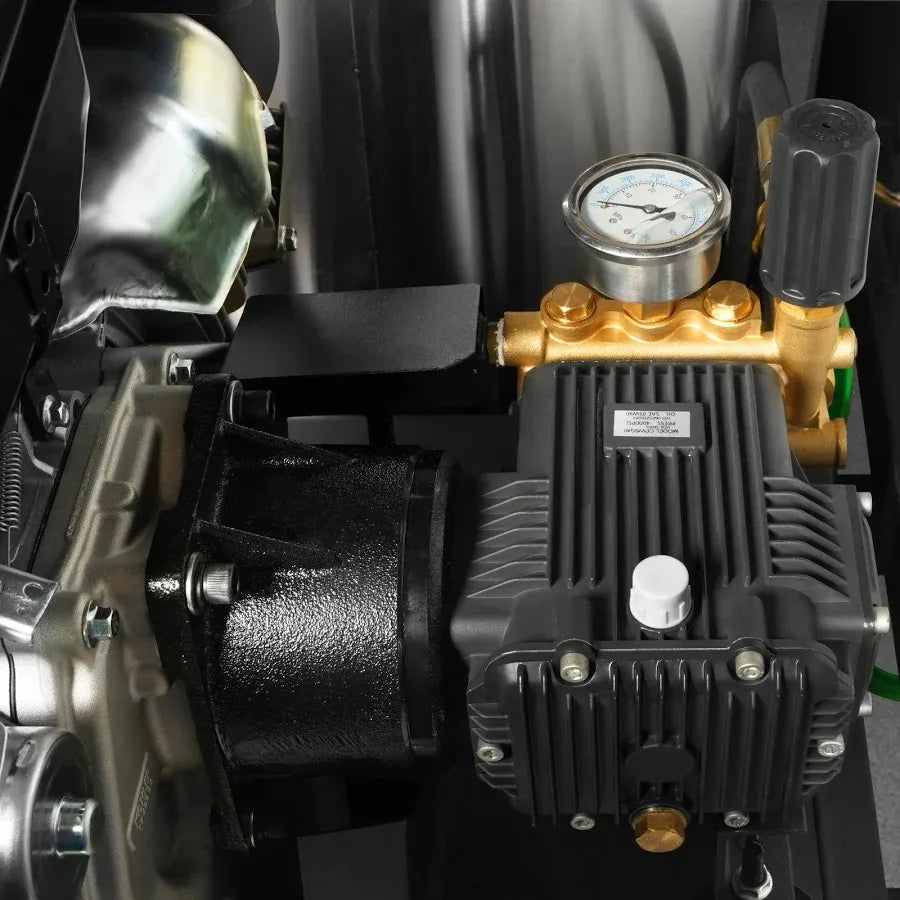 4000 PSI 4 GPM HONDA E-Start Engine Hot Water Pressure Washer Skid Mounted with 245 Gal Tank, HPW40HBT