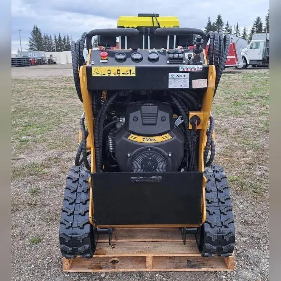Skid steer machine full size, Mini excavator Gas Powered Crawler Stand