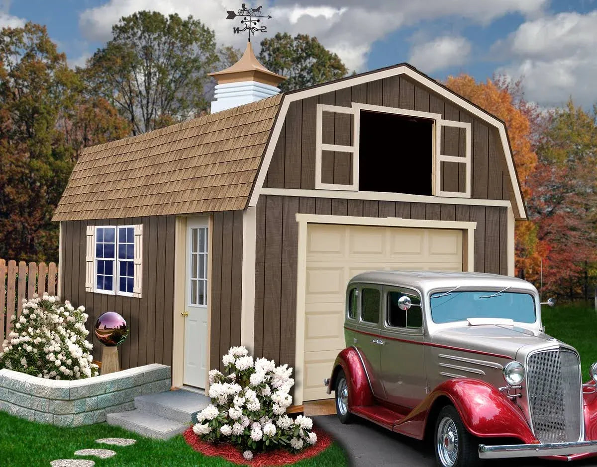 Best Barns Tahoe 12×20 Wood Storage Garage Shed Kit