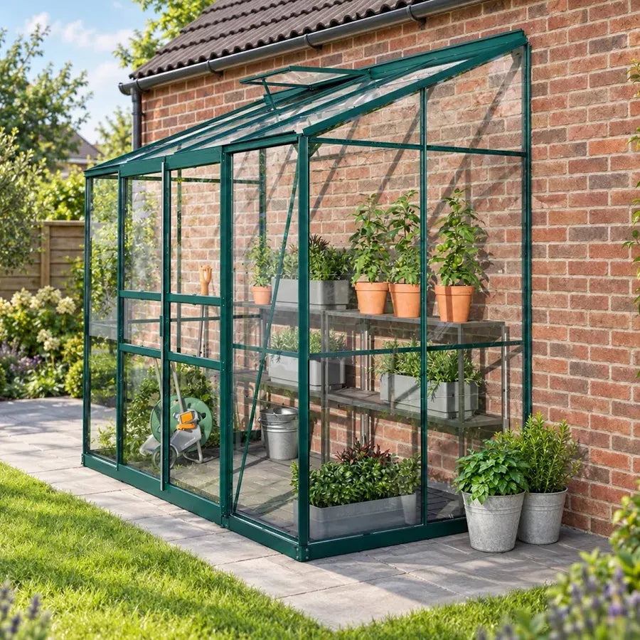 Vitavia IDA 3300 Wall Garden 8 x 4 Greenhouse – Green