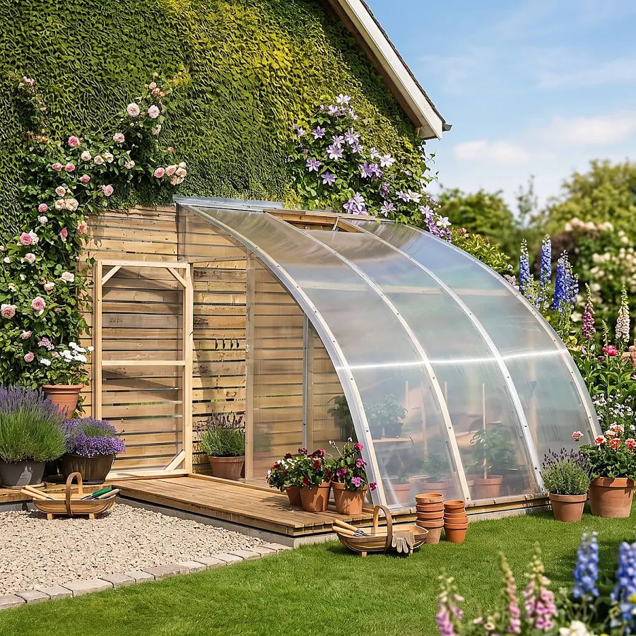 Norhage Vegg 300 10×13 Wooden Lean-To Greenhouse