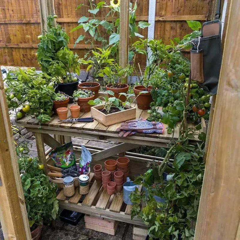 Hartwood 4′ x 4′ Dale Lean-To Wooden Greenhouse