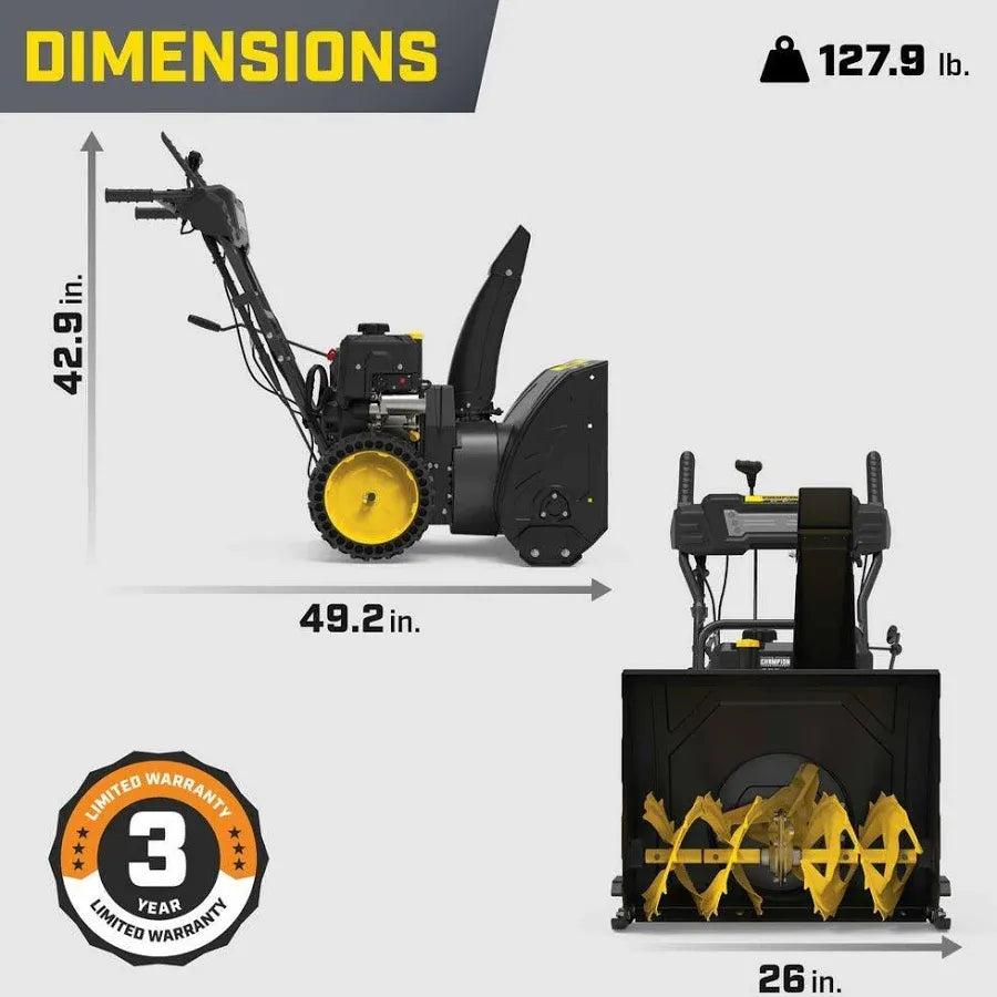 24 in. 209cc Electric Start 2-Stage Self-Propelled Gas Snow Blower