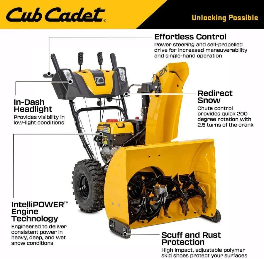 Cub Cadet 2X 26″ 243cc IntelliPower Two-Stage Electric Start Gas Snow Blower