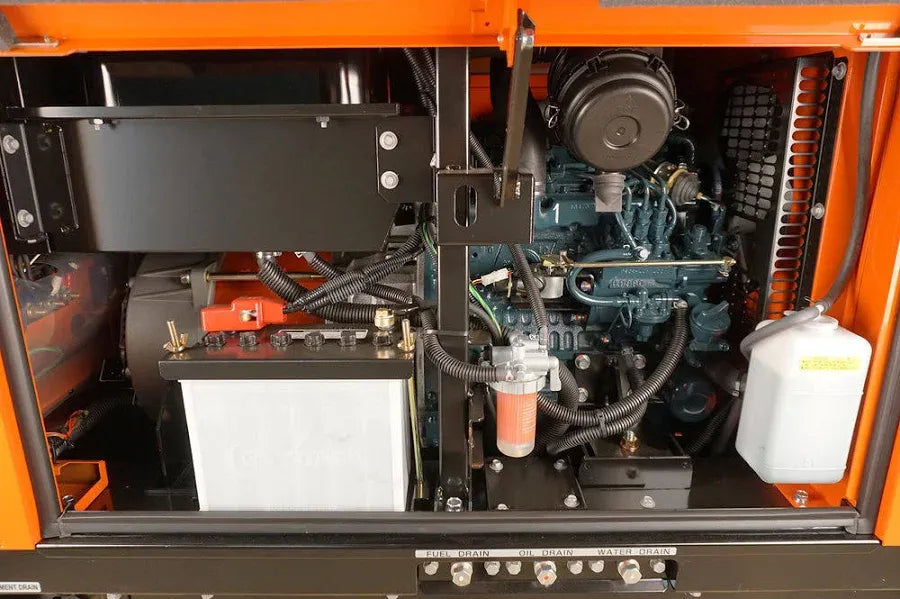 Kubota Lowboy Pro GL14000 Diesel Generator – 14 kW Standby, 12 kW Prime, Single-Phase, 120-240 Volt, Liquid-Cooled, Enclosed, Receptacles and Terminal