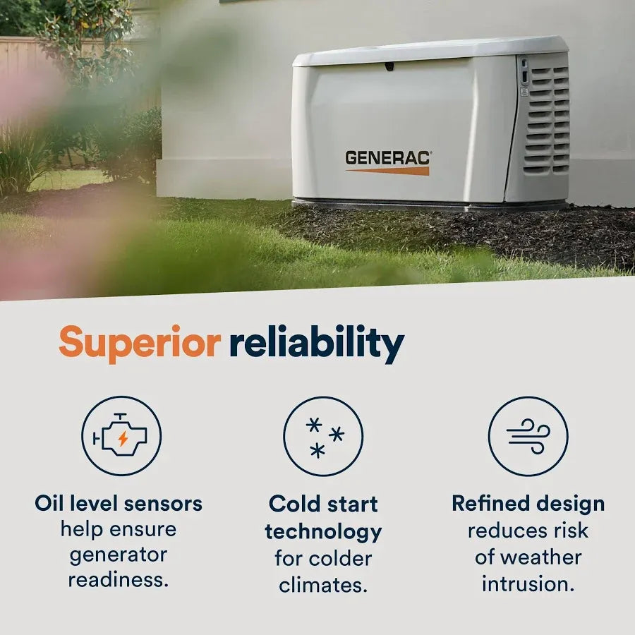 Generac Guardian 26KW Home Standby Generator With Wifi And 200A SE Transfer Switch #7291
